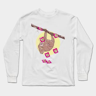 Sloth crocheting Long Sleeve T-Shirt